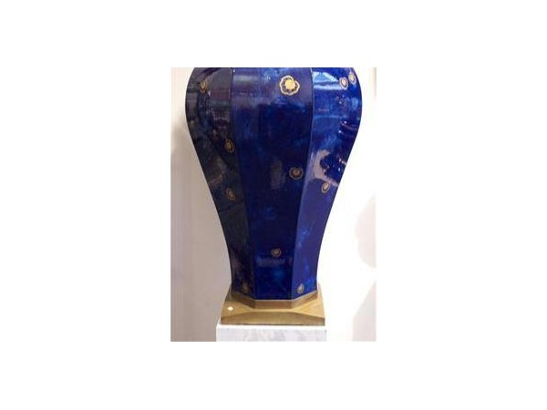 Porcelain vase with cut sides by Sèvres