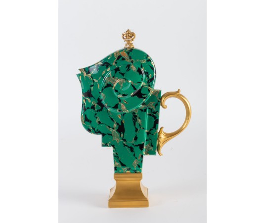 Sèvres porcelain teapot signed Adrian Saxe