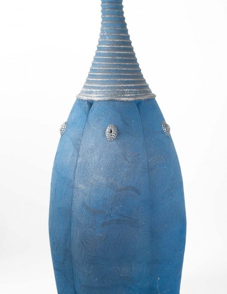 1126-Emmanuel Peccatte (1974 - 2015) - large BLOU bottle.