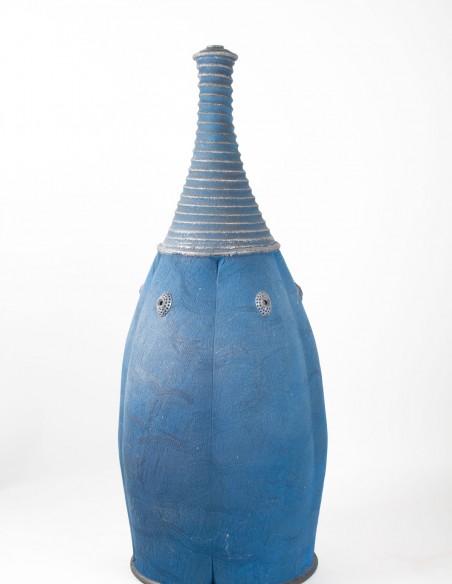 1129-Emmanuel Peccatte (1974 - 2015) - large BLOU bottle.