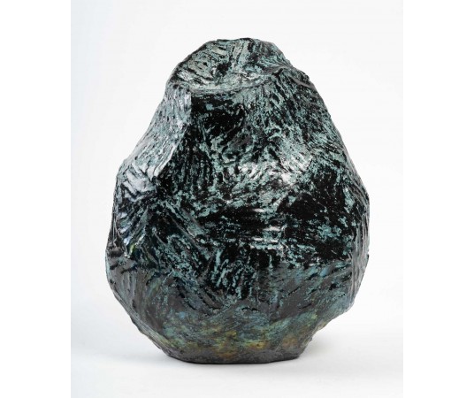 Sculpture contemporaine en céramique et raku