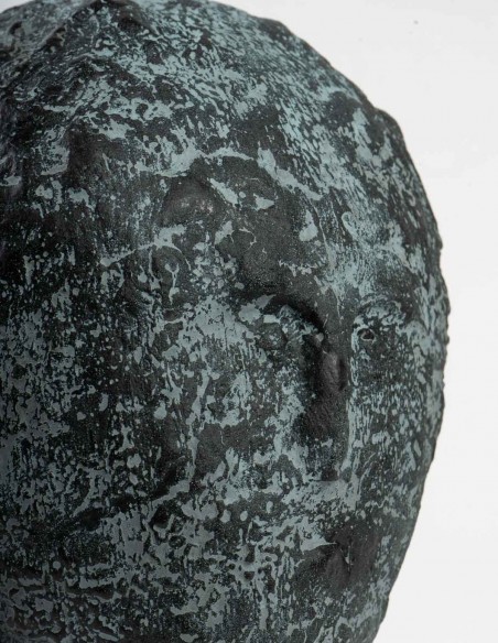 1373-Sculpture en raku réminiscence par Gisèle Buthod