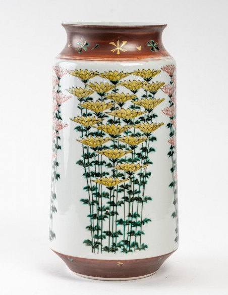 1445-Vase du 20ème siècle en porcelaine de Kutani