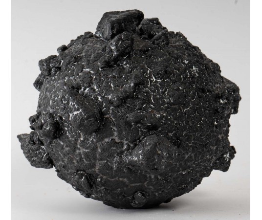 Sculpture contemporaine en grès émaillé noir de Marc Uzan - Série "Genèse"