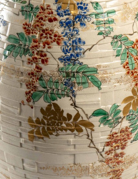 1676-Paire de vase en céramique du Japon époque Meiji