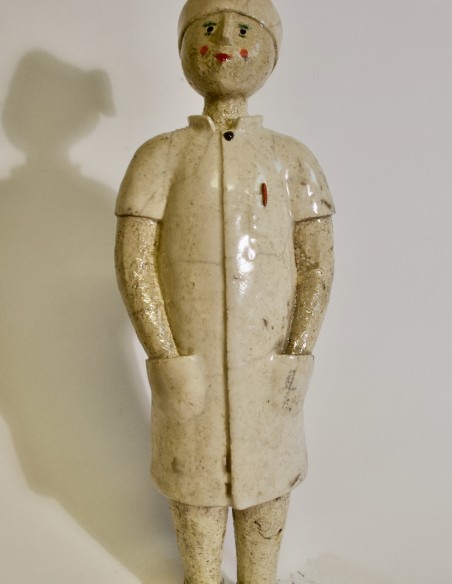 1684-Raku sculpture by CLEM - the nurse