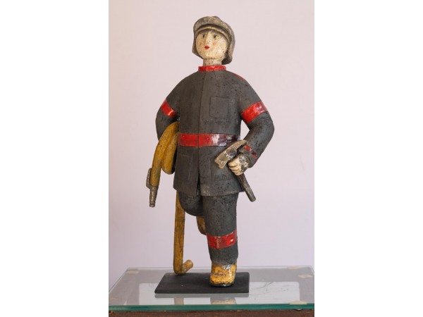 Raku sculpture by CLEM - the firefighter