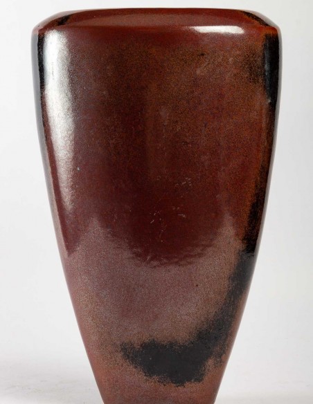 1733-Oval vase by Annie Fourmanoir - current exhibition