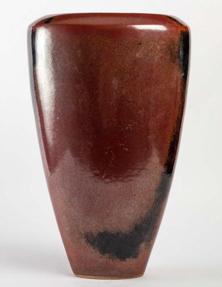 1734-Oval vase by Annie Fourmanoir - current exhibition