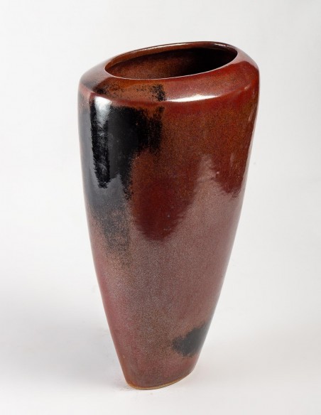 1736-Vase ovale par Annie Fourmanoir