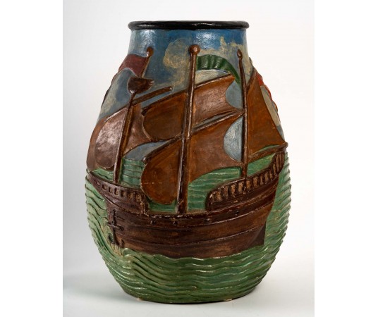 Large vase by Jean Van...