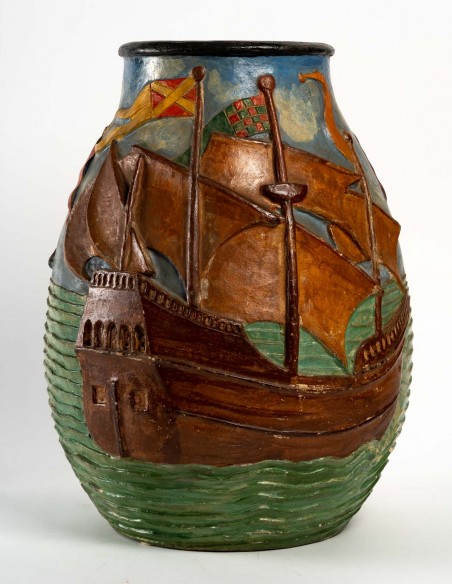1863-Grand vase par Jean Van Dongen (1883 - 1970)