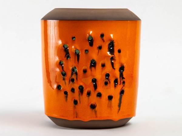 "Tribute to Fontana" vase by Salvatore Parisi - current exhibition