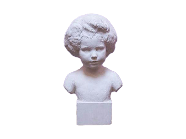 Sculpture de buste d'enfant en plâtre Art Déco par Paul Landowski