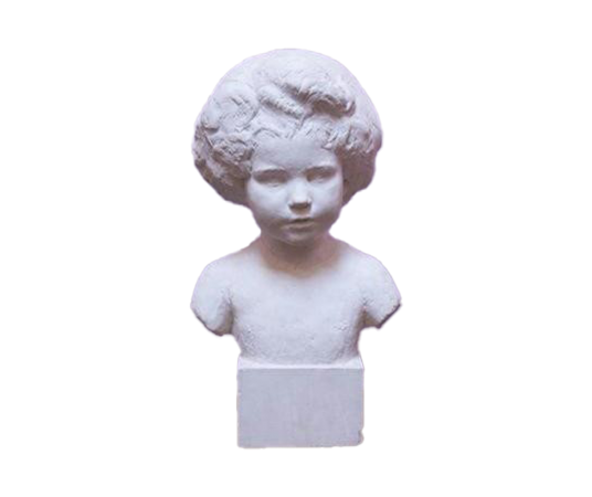 Art Deco plaster bust sculpture of a child by Paul Landowski
