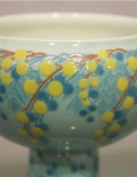 2030-Coupe en porcelaine de Sèvres Chinon par Alphonse Sandoz