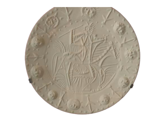 Plat en céramique intitulé " faune cavalier " - Pablo Picasso
