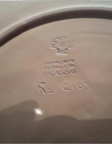 2037-Ceramic dish "faune cavalier" - Pablo Picasso