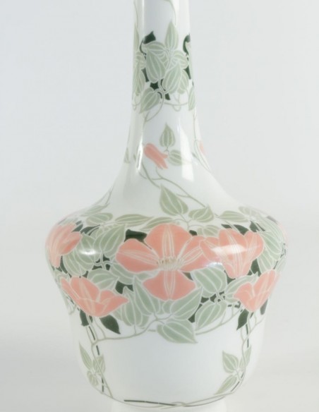 208-Art Nouveau Col Cigogne vase in Sèvres porcelain
