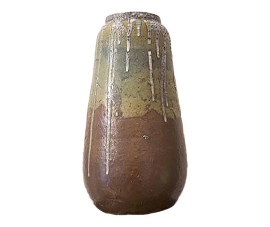 20th century glazed stoneware vase by Eugène Lion