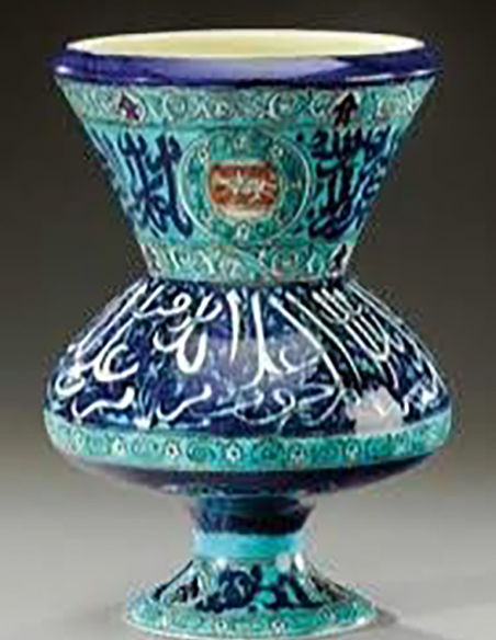 2104-19th century mosque lamp by Théodore Deck