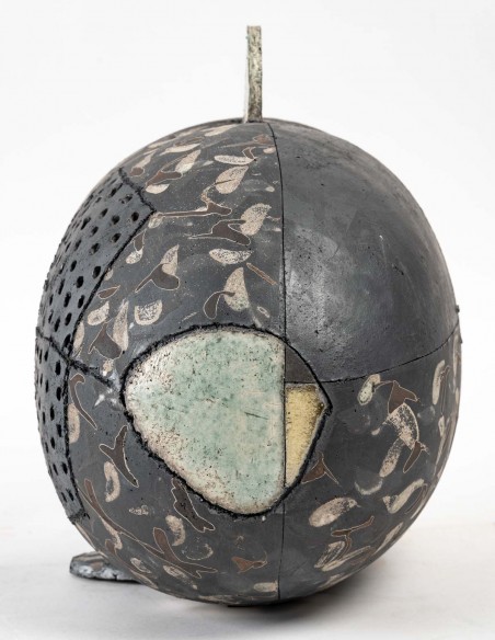 2187-Ceramic sculpture "skull 2" by Daphné Corregan - current exhibition