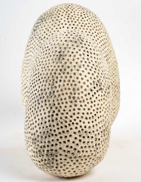 2199-Sculpture céramique "crâne" par Daphné Corregan - céramique contemporaine