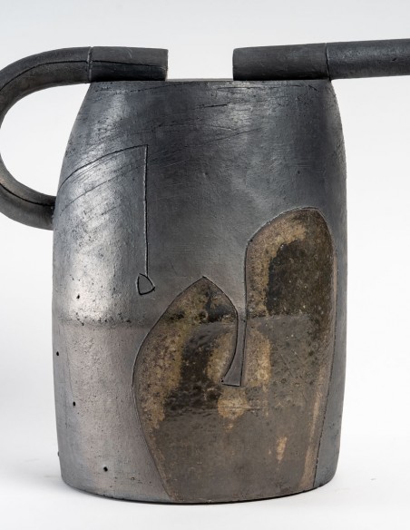 2222-Ceramic sculpture "GM revolver pitcher" by Daphné Corregan - current exhibition