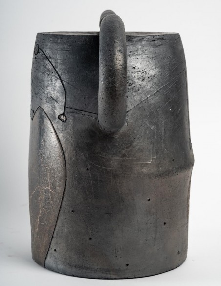 2223-Ceramic sculpture "GM revolver pitcher" by Daphné Corregan - current exhibition