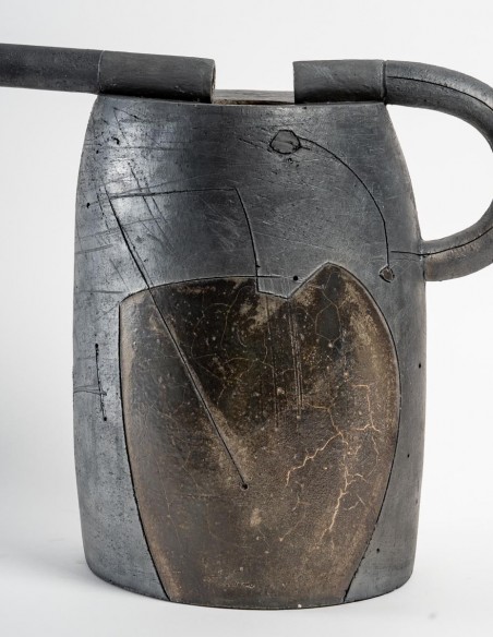 2224-Ceramic sculpture "GM revolver pitcher" by Daphné Corregan - current exhibition
