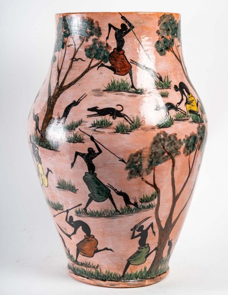 2304-Grand vase par Albert Massamba