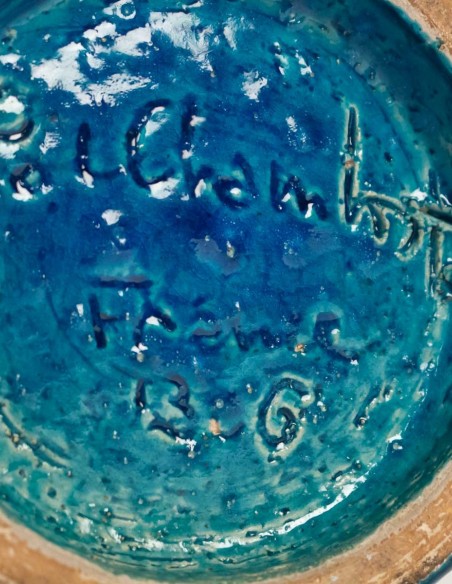 234-Pol Chambost signature earthenware vase