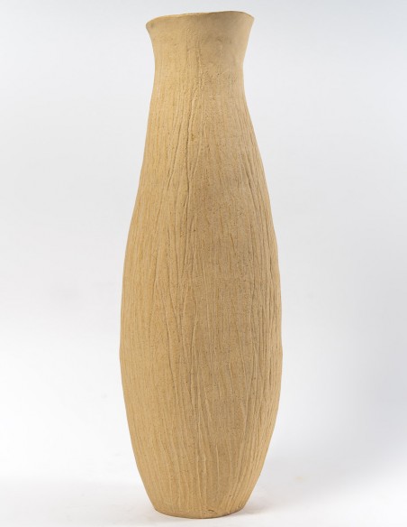 2341-Vase ventru en céramique par Danielle Lescot - exposition en cours