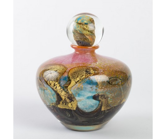 Flacon en verre soufflé par Jean-Claude Novaro