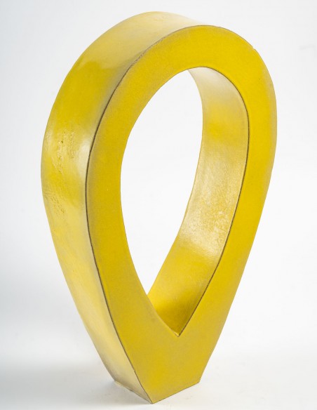 2367-Sculpture "boucle " en céramique par Danielle Lescot - exposition en cours