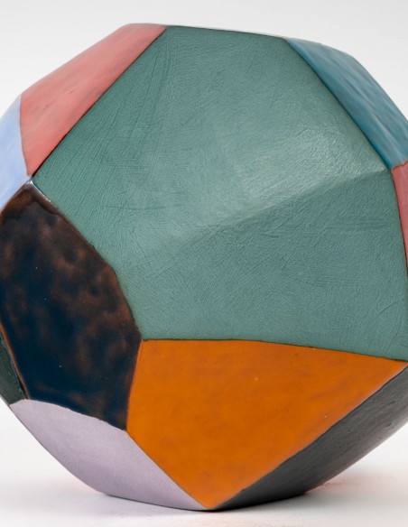 2370-Boule à facette par Danielle Lescot - céramique contemporaine
