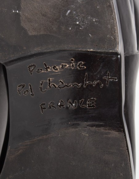 247-Cavalier boots in glazed earthenware by Pol Chambost