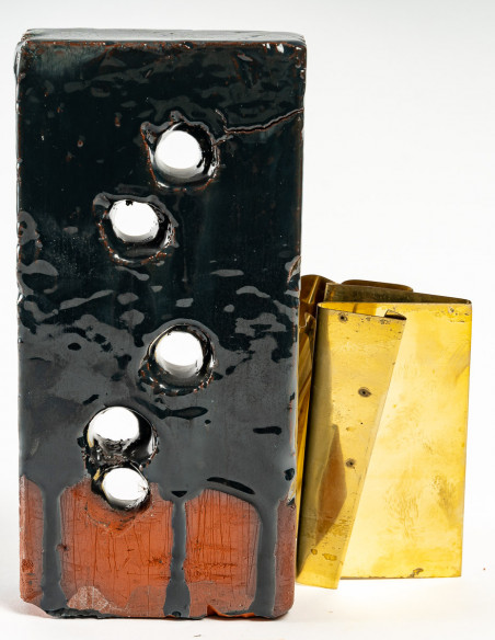 2613-Unique contemporary sculpture signed Pierre Tual