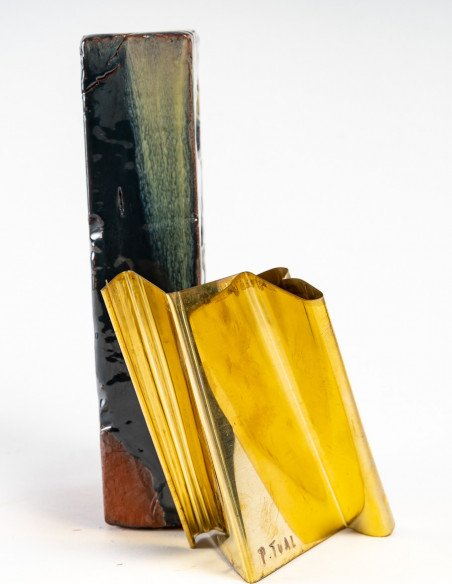 2614-Unique contemporary sculpture signed Pierre Tual