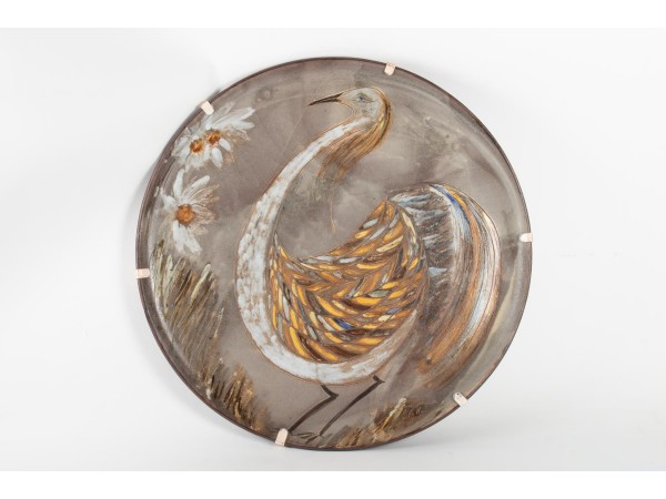 Large 20th century ceramic dish by Alexandre Kostanda