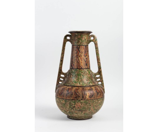 Pichon à Uzes Large mixed earthenware vase