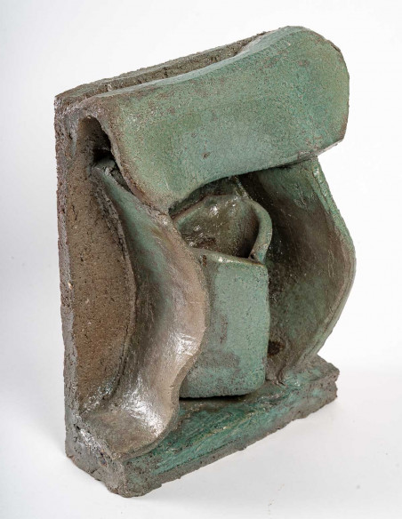 2764-Sculpture en céramique n°8 par Pierre Tual