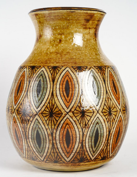 2937-Grand vase en céramique par Jean-Claude Malarmey (1932-1992)