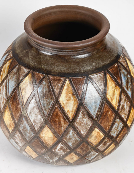 2945-Grand vase en céramique par Alexandre Kostanda ( 1921 - 2006)