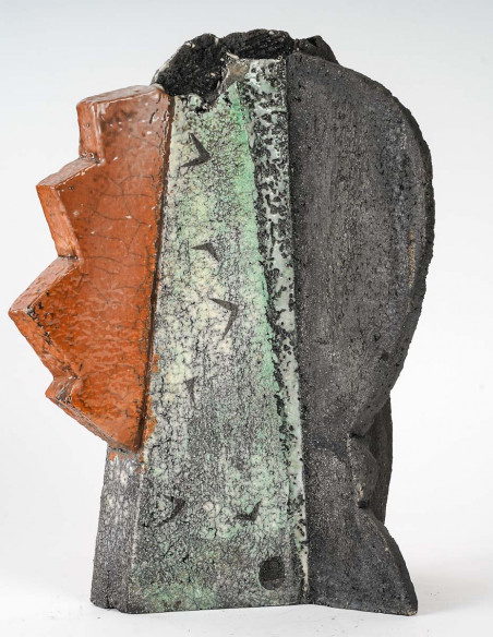3019-Sculpture en céramique par Jean-Pierre Viot