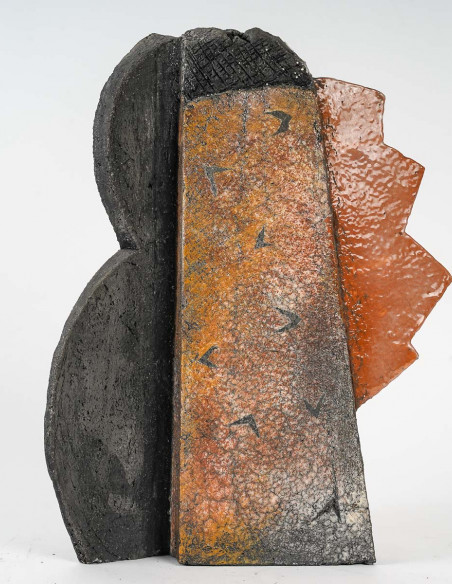 3022-Sculpture n°5 en céramique par Jean-Pierre Viot