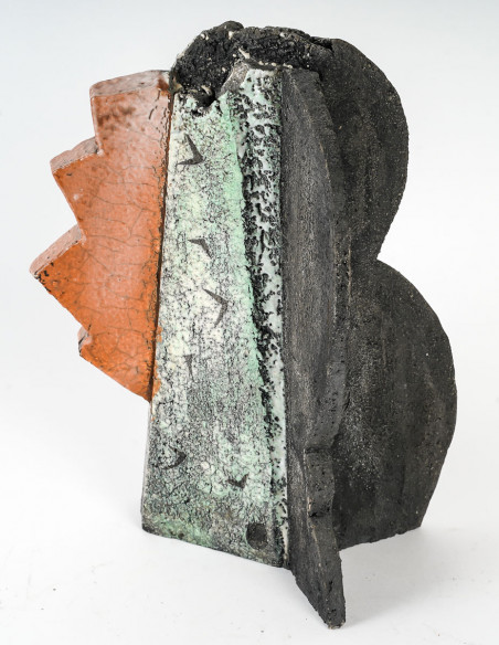 3025-Sculpture en céramique par Jean-Pierre Viot
