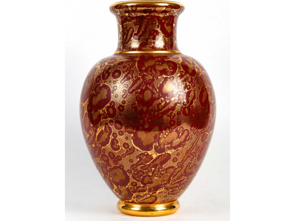 Vase balustre en céramique par Jean Mazeaud ett Jean Faverot