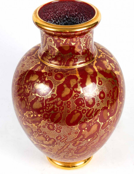3132-Vase balustre en céramique par Jean Mazeaud ett Jean Faverot