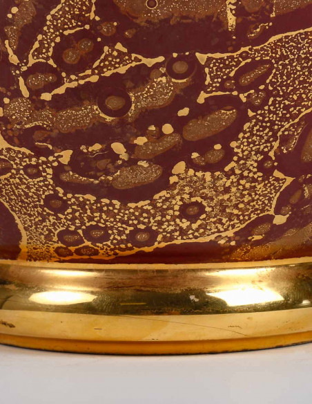 3136-Vase balustre en céramique par Jean Mazeaud ett Jean Faverot